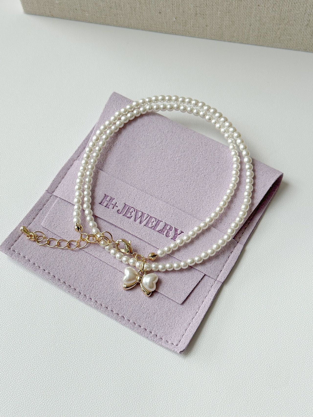 Bow Tie Pearl Choker Necklace