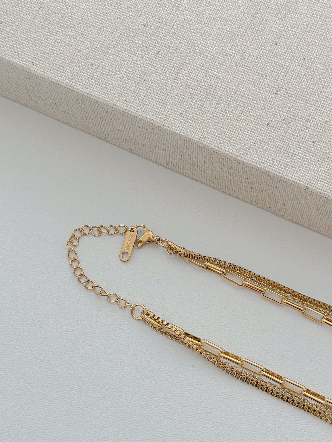Triple Layer Link Chain Necklace