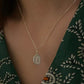 S925 Oval Vintage Rose Pendant Necklace