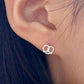 S925 Pretzel Shape Knot Stud Earring