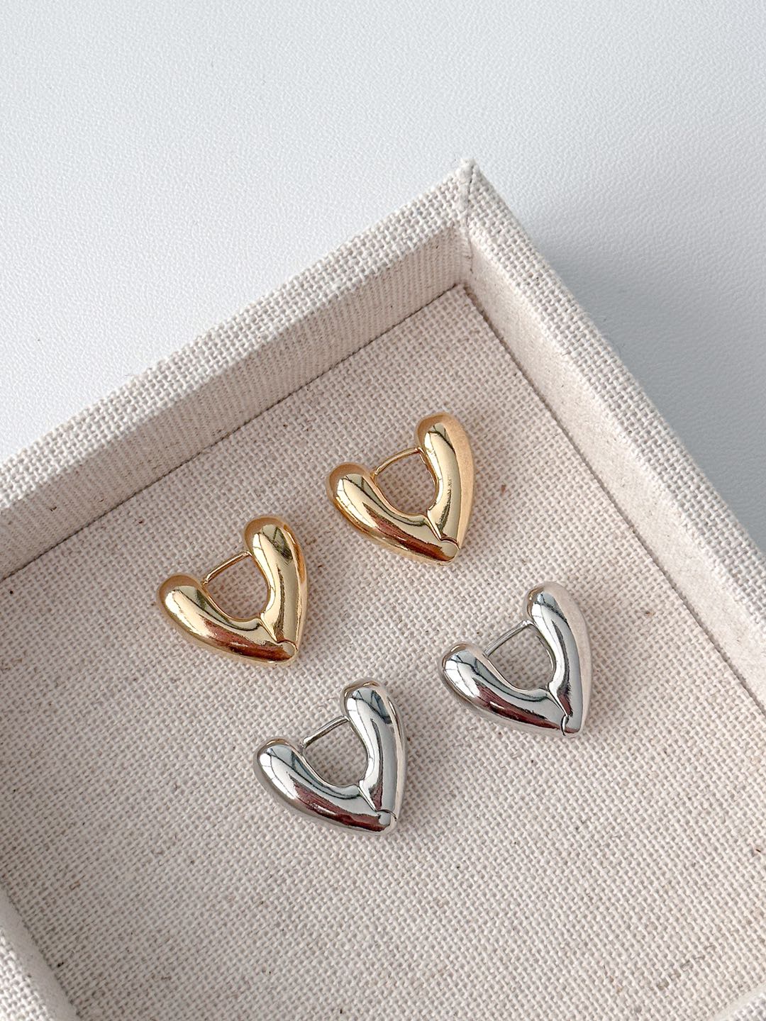 Bold Heart Shape Hoop Earring