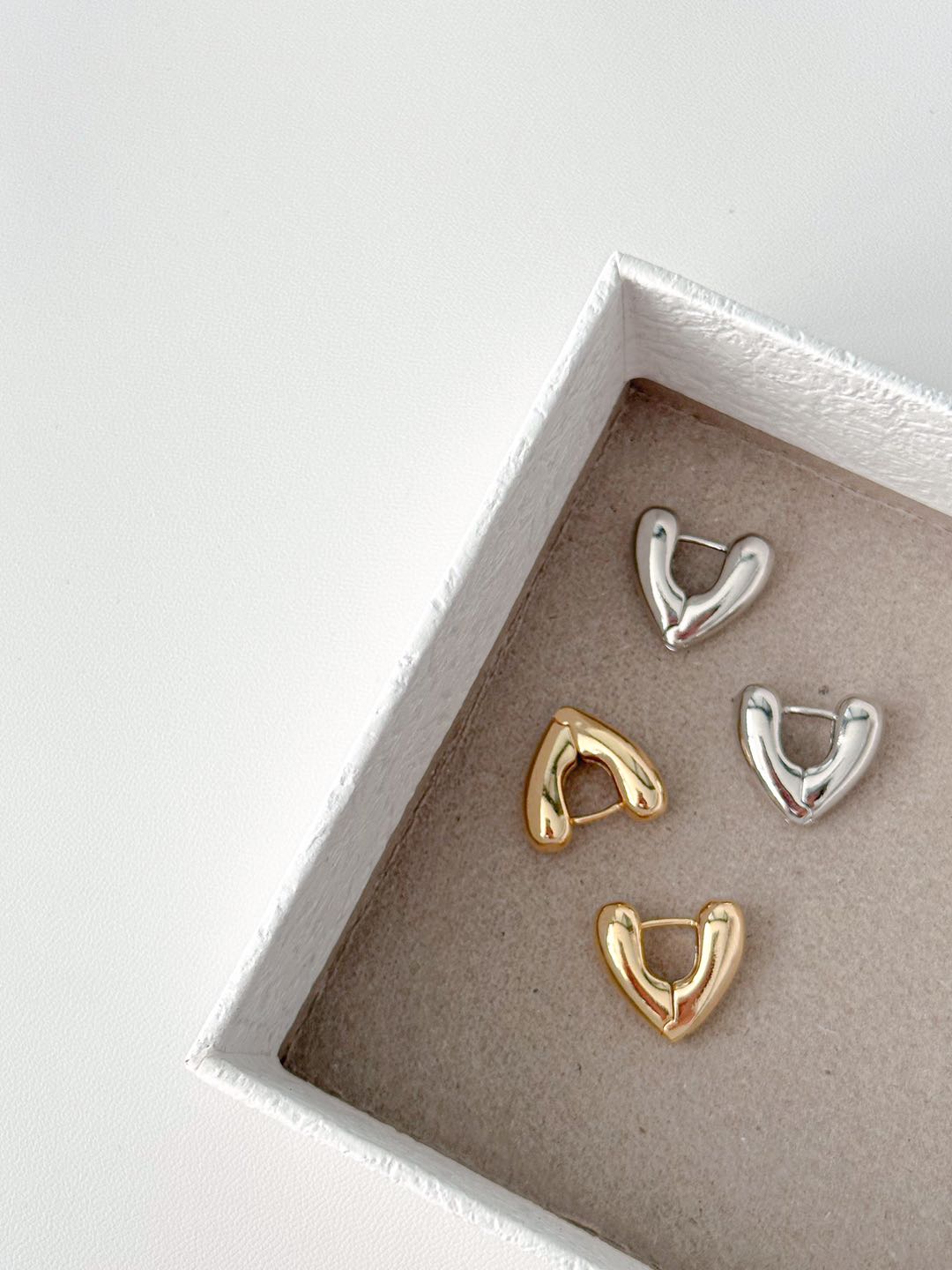 Bold Heart Shape Hoop Earring