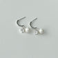 S925 Gemstone Pearl Drop Earring