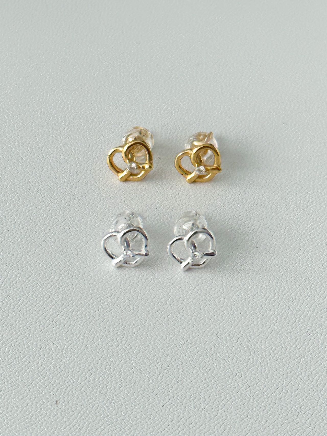 S925 Pretzel Shape Knot Stud Earring