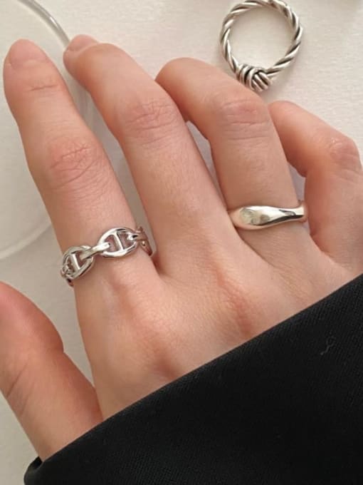 Minimalist Pig Nose Band Ring | 925 Sterling Sivler