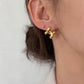 Double C Sterling Silver Stud Earring