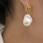 Baroque Shape Large Drop Pearl Earring