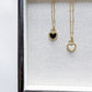 Double Sides Black & White Heart Necklace