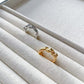 Unbalanced Twisted Stackable Ring | 24K Gold Plated