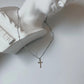 Minimalist Cross Long Charm Necklace
