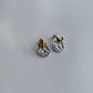Asymmetrical Two-toned Vintage Statement Earring