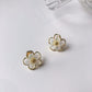 Dainty Camellia Gold Stud Earring