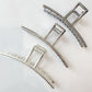 Plain Large Alloy Jaw Hair Claw | Grey Tone