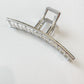 Plain Large Alloy Jaw Hair Claw | Grey Tone