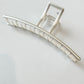 Plain Large Alloy Jaw Hair Claw | Grey Tone