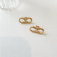 Classic Triomphe Medium Gold Earrings | E-coated Waterproof