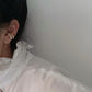 Chunky Gold Band Pearl Ear Cuff
