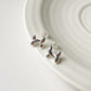 Double C Sterling Silver Stud Earring