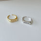 S925 Merci Letter Band Open Ring
