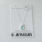 S925 Cat Eye Blue Round Pendant Necklace