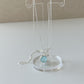 S925 Cat Eye Blue Round Pendant Necklace
