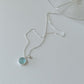 S925 Cat Eye Blue Round Pendant Necklace