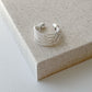 S925 Multiwire Wide Adjustable Silver Ring
