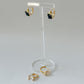 18K Gold Plated Cubic Zirconia Square Earring