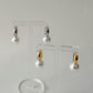 Dainty Single Large Pearl Huggie Earring