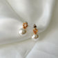 Modernist Large Pearl Stud Earring
