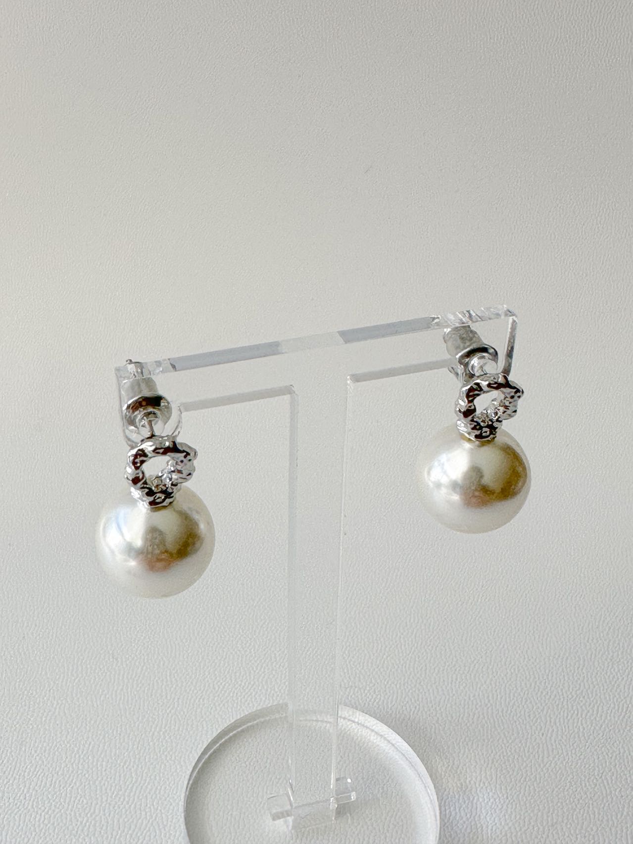 Modernist Large Pearl Stud Earring