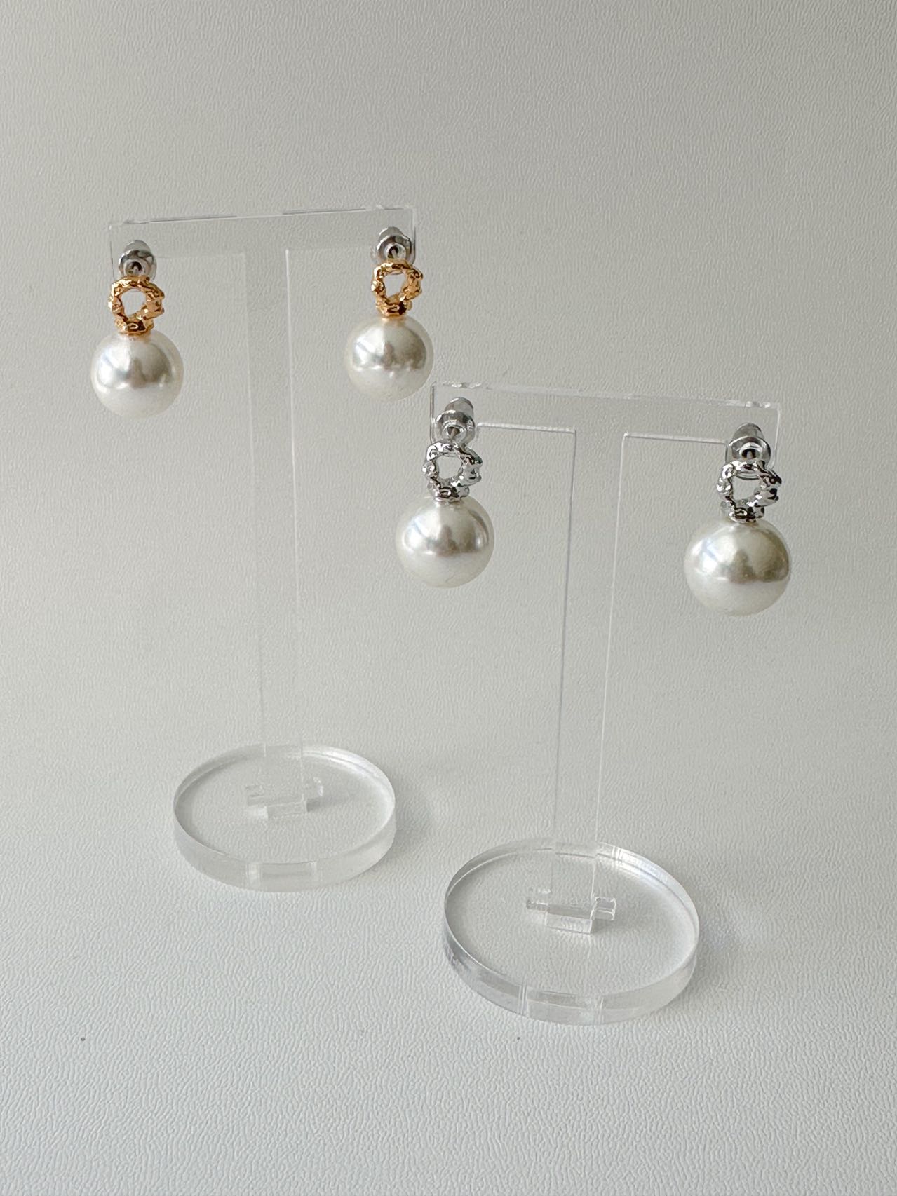 Modernist Large Pearl Stud Earring