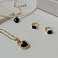 Double Sides Black & White Heart Necklace