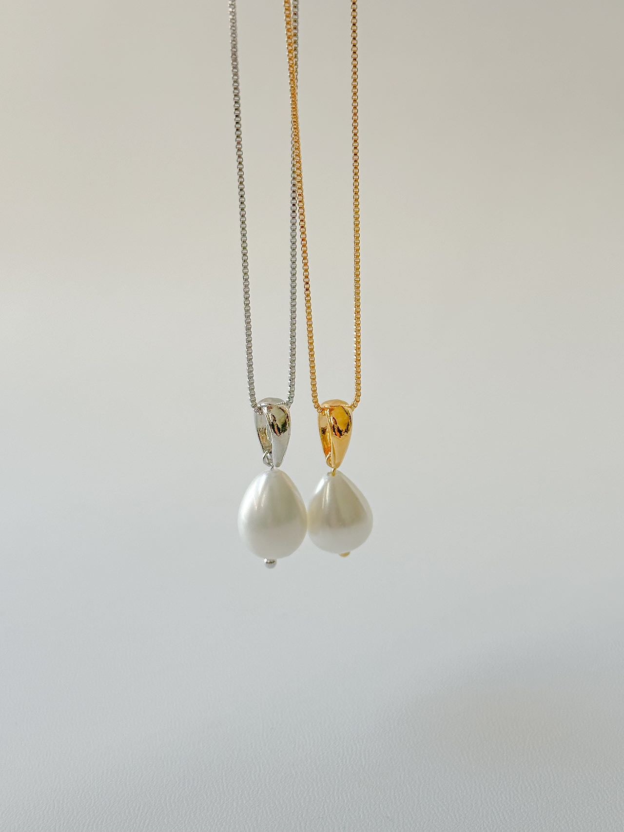 Large Single Pearl Long Necklace