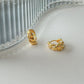 18K Gold Plated Croissant Huggies