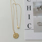 Gold Paris Coin Pendant Necklace