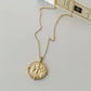 Gold Paris Coin Pendant Necklace