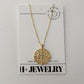Gold Paris Coin Pendant Necklace