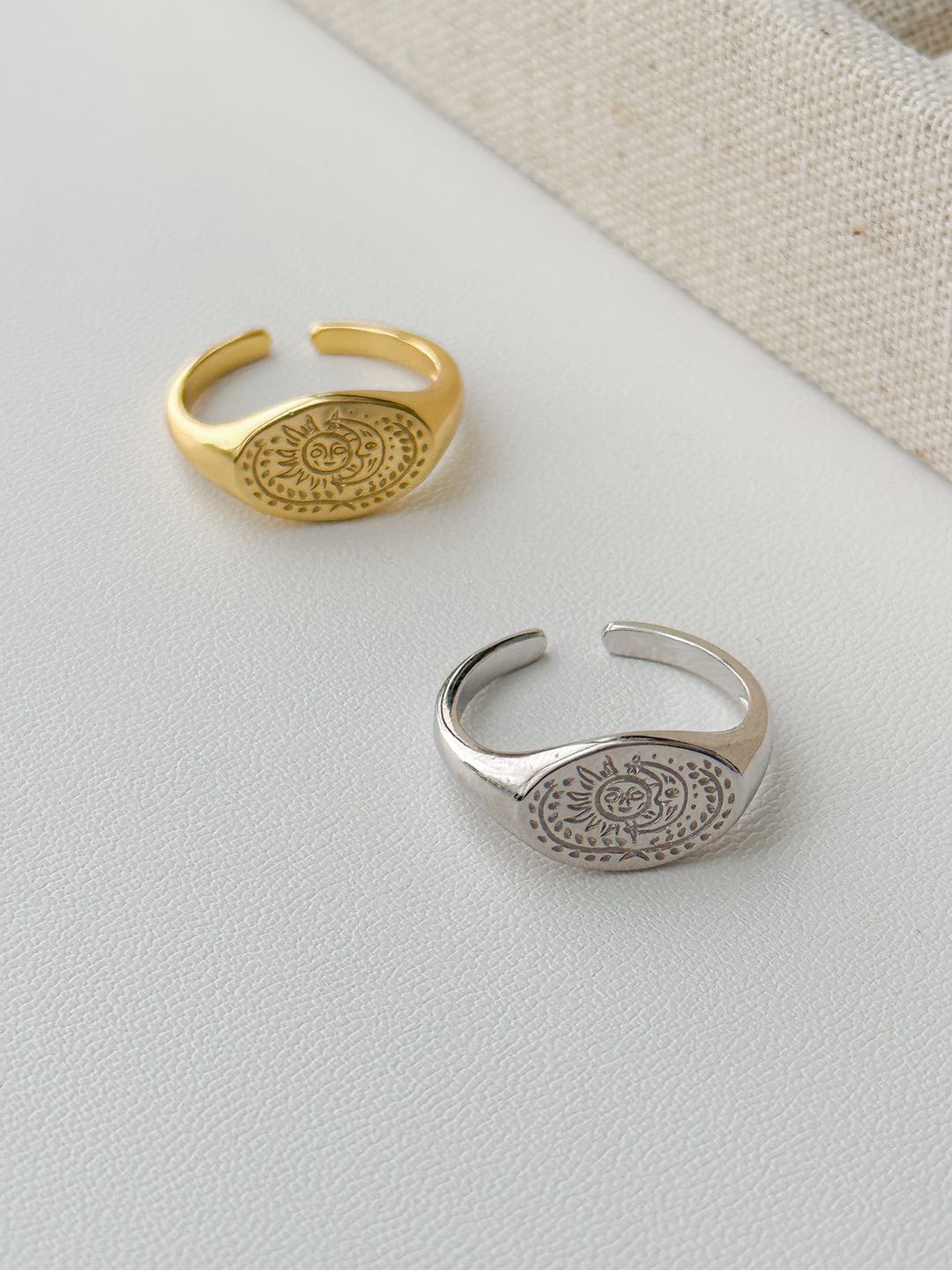 Sun and deals moon signet ring