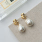 Baroque Shape Large Drop Pearl Earring