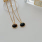 Tiger Eye Oval Pendant Necklace