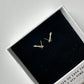 S925 CZ V-Shap Stud Earring