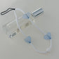 White Beads Strap with Sky Blue Heart