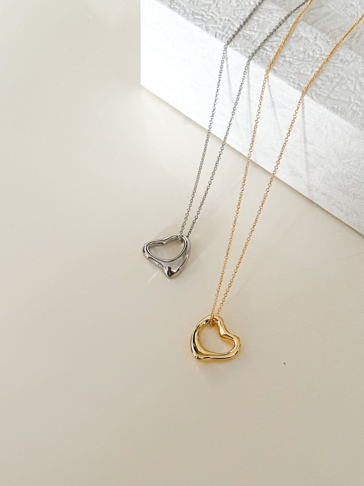 Hollow Heart Pendant Necklace