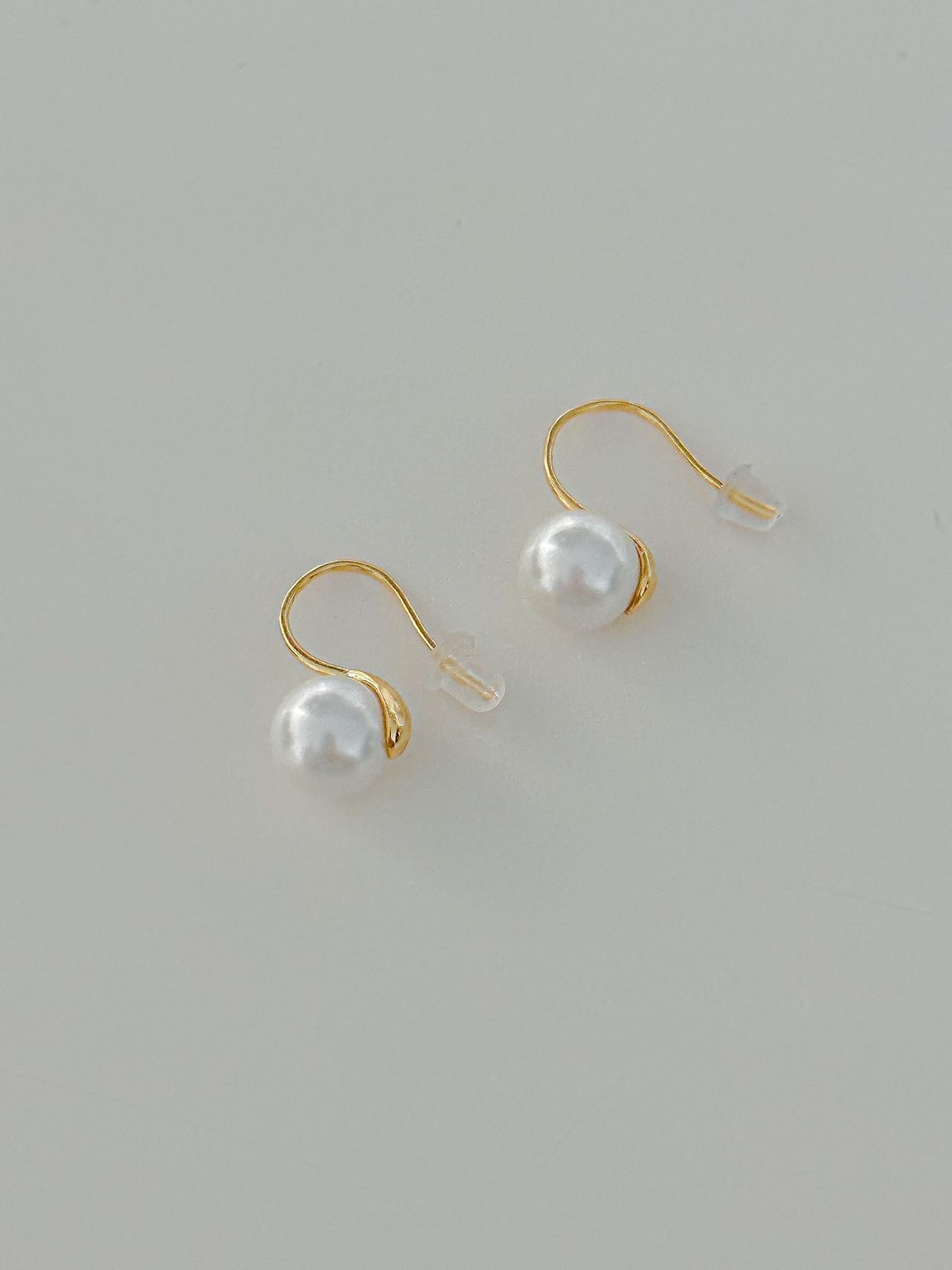 Real Pearl Gold Dangle Earring