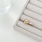 CZ Gold Flower Open Ring
