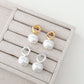 Real Pearl Round Circle Earring